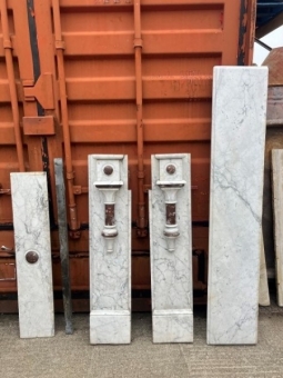 Victorian Gothic revival marble fire surround