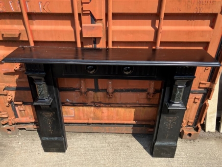 Victorian marbleised slate fire surround