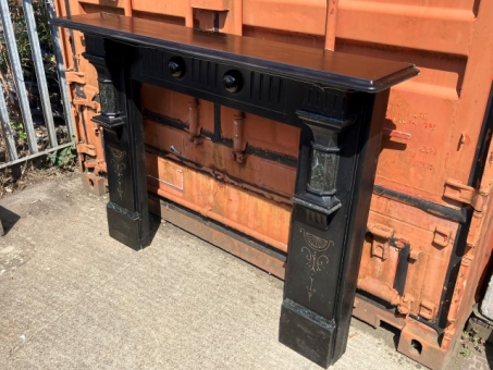 Victorian marbleised slate fire surround