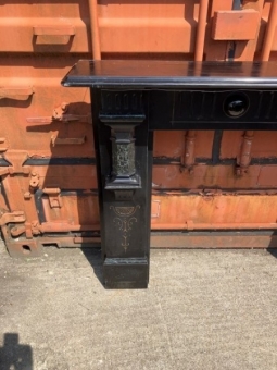 Victorian marbleised slate fire surround