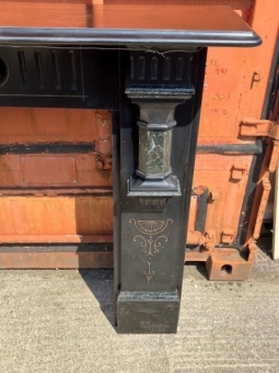 Victorian marbleised slate fire surround