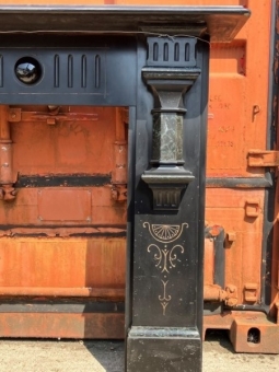 Victorian marbleised slate fire surround