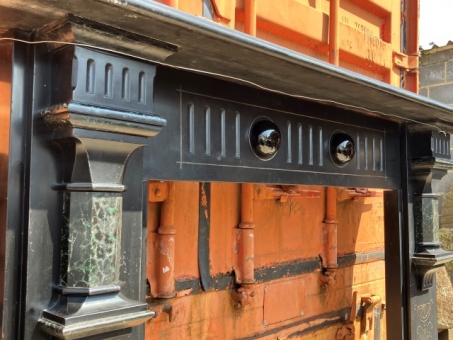 Victorian marbleised slate fire surround