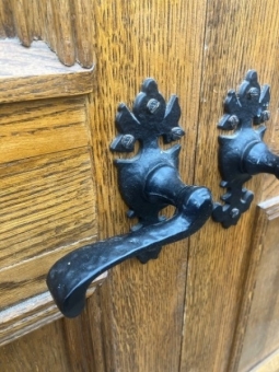 English oak double doors