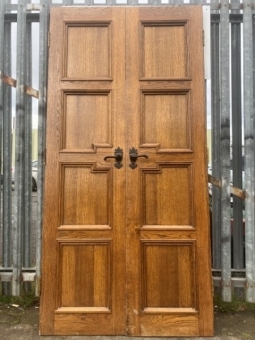 English oak double doors