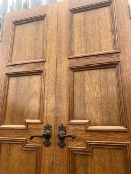 English oak double doors